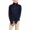 2023 Ariat Childrens Tek Team 1/2 Zip Sweatshirt 10033321 - Navy Heather