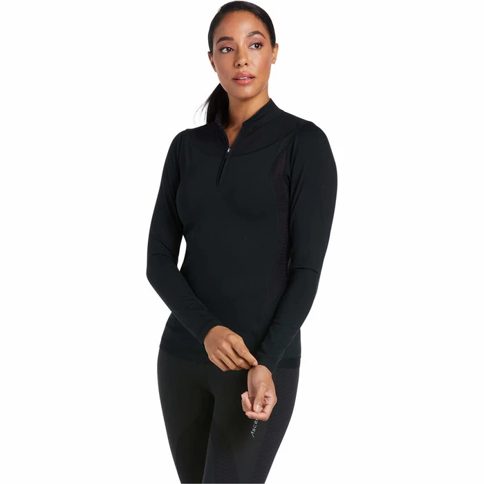 2022 Ariat Womens Ascent 1/4 Zip Long Sleeve Baselayer 10039197 - Black 3 2022 Ariat Womens Ascent 1/4 Zip Long Sleeve Baselayer 10039197 - Black
