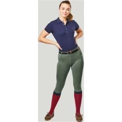2022 Dublin Womens Cool It Everyday Riding Tights 100492402 - Olive Green Colour Olive Green -Equestrian Clothing Store 1004924026 DB Cool It Tights Image Null Hero.700x700