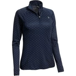 2023 Ariat Womens Sunstopper 2.0 1/4 Zip Base Layer Top 10030429 - Navy Dot Colour Navy Dot -Equestrian Clothing Store 1597 202220Ariat20Womens20Sunstopper202.0201420Zip20Base20Layer20Top201003935320 20Navy20Dot20Main201.700x700