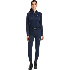 Ariat Womens Sunstopper 2.0 1/4 Zip Base Layer Top - Navy Colour Navy -Equestrian Clothing Store 1598 202220Ariat20Womens20Sunstopper202.0201420Zip20Base20Layer20Top201003935320 20Navy20Front.700x700