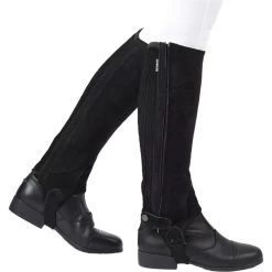 Dublin Childrens Suede Half Chaps II Black 591840