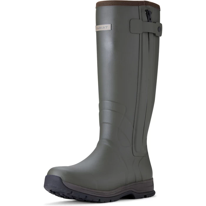 Ariat Mens Burford Insulated Zip Wellington Boot - Olive Green 3 Ariat Mens Burford Insulated Zip Wellington Boot - Olive Green