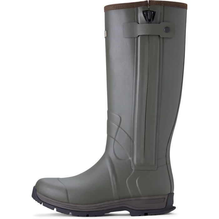 Ariat Mens Burford Insulated Zip Wellington Boot - Olive Green 4 Ariat Mens Burford Insulated Zip Wellington Boot - Olive Green - Image 2