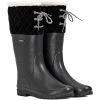 2022 Aigle Womens Polka Giboulee Fur Lined Boot 3756A - Noir -Equestrian Clothing Store 202120Aigle20Womens20Polka20Giboulee20Fur20Lined20Boot203756A20Noir front.700x700