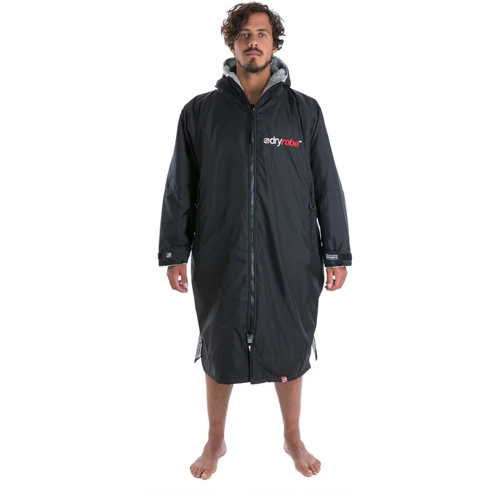 2022 Dryrobe Advance Long Sleeve Premium Outdoor Change Robe LSDABG - Black / Grey 4 2022 Dryrobe Advance Long Sleeve Premium Outdoor Change Robe LSDABG - Black / Grey - Image 2