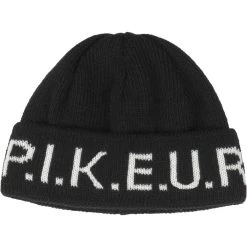 2021 Pikeur Logo Beanie 8846 - Black / White Colour Black/White