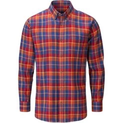 2022 Alan Paine Womens Ilkley Flannel Button Down Collar Shirt ILKGFBD - Red