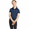 2022 Ariat Junior Laguna Short Sleeve Polo Top 10039498 - Navy
