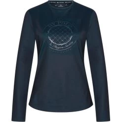 2022 HV Polo Womens Lindsey Long Sleeve Top 403093450 - Navy Colour Navy