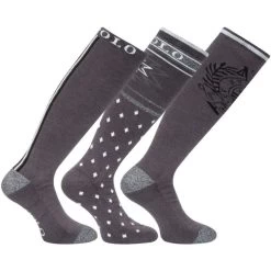 2022 HV Polo Womens Harper Socks 3-pack 205493450 - Dark Grey Melange