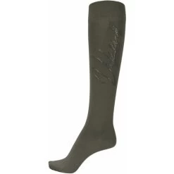 2022 Pikeur Womens Knee Socks With Rhinestones 273000 362 190 - Ivy Green
