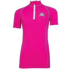 2022 Woof Wear Young Rider Short Sleeve Riding Shirt WA0007 - Berry Colour Berry