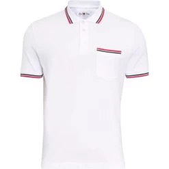 2023 Alan Paine Mens Shoreham Pique Polo Shirt LS1801 - White Colour White