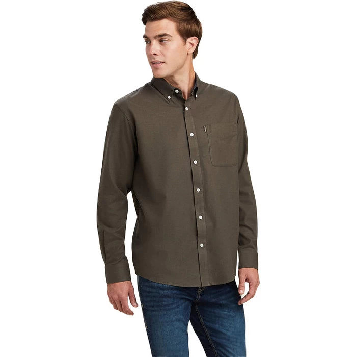 2023 Ariat Mens Clement Shirt 10042099 - Earth Heather 3 2023 Ariat Mens Clement Shirt 10042099 - Earth Heather