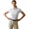 2023 Ariat Womens Motif Polo 10043436 - White Tack Ditsy -Equestrian Clothing Store 202320Ariat20Womens20Motif20Polo201004343620 20White20Tack20Ditsy20main.700x700
