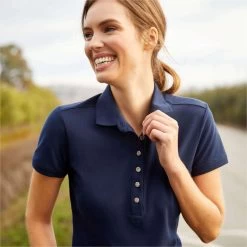 2023 Ariat Womens Prix 2.0 Short Sleeve Polo 10030467 - Navy Colour Navy -Equestrian Clothing Store 202320Ariat20Womens20Prix202.020Short20Sleeve20Polo201003046720 20Navy20Lifestyle202.700x700