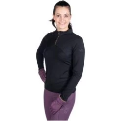 2023 HKM Womens Arctic Bay Long Sleeve Functional Shirt 14268 - Black