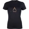 2023 HKM Womens Equine Sports Style T-Shirt 13296 - Black / Rose Gold