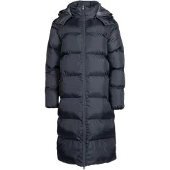 2023 HKM Womens Preston Quilted Long Riding Coat 127299300 - Deep Grey