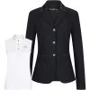 2023 Imperial Riding Womens Vive Capone Competition Blazer & Triumph Sleeveless Competition Top CBCT23 - Black / Gun Metal / Whi