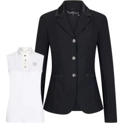 2023 Imperial Riding Womens Vive Capone Competition Blazer & Triumph Sleeveless Competition Top CBCT23 - Black / Gun Metal / Whi