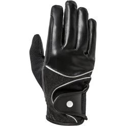 2023 Mountain Horse Diamond Rider Gloves 70960193 - Silver / Black Colour Black/Silver