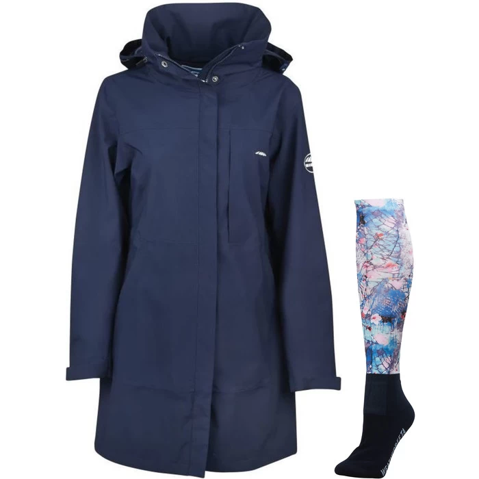 2023 Weatherbeeta Womens Everly Jacket With FREE Stocking Socks 1019059010093730 - Ink Navy / Blossom 3 2023 Weatherbeeta Womens Everly Jacket With FREE Stocking Socks 1019059010093730 - Ink Navy / Blossom