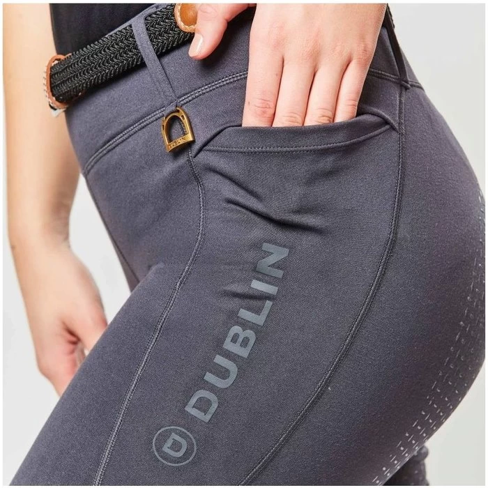 2022 Dublin Womens Cool It Everyday Riding Tights 100492402 - Dark Grey Colour Dark Grey 5 2022 Dublin Womens Cool It Everyday Riding Tights 100492402 - Dark Grey Colour Dark Grey - Image 3