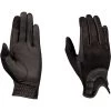 2022 Dublin Pull On Glitter Mesh Back Riding Gloves 1002962002 - Black