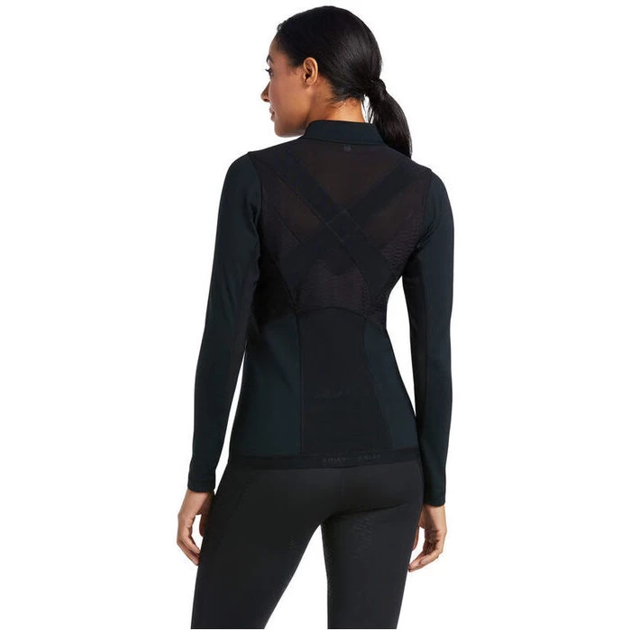 2022 Ariat Womens Ascent 1/4 Zip Long Sleeve Baselayer 10039197 - Black 4 2022 Ariat Womens Ascent 1/4 Zip Long Sleeve Baselayer 10039197 - Black - Image 2