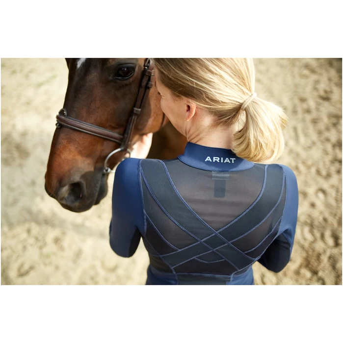 2022 Ariat Womens Ascent 1/4 Zip Long Sleeve Baselayer 10039198 - Navy 7 2022 Ariat Womens Ascent 1/4 Zip Long Sleeve Baselayer 10039198 - Navy - Image 5