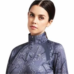 Ariat Womens Sunstopper 2.0 1/4 Zip Baselayer 10030429 - Char Bit Colour Char Bit -Equestrian Clothing Store 4142 4142 4.700x700