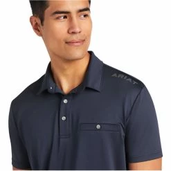 2022 Ariat Mens Norco Short Sleeve Polo Top 10039475 - Blue Nights -Equestrian Clothing Store 4226 4226 3.700x700