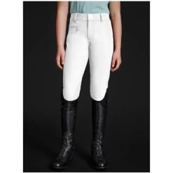 2022 Mountain Horse Junior Crown Breech 053380200ag - White -Equestrian Clothing Store 4345 crown breeches white jr front.700x700