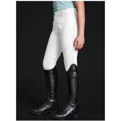 2022 Mountain Horse Junior Crown Breech 053380200ag - White -Equestrian Clothing Store 4345 crown breeches white jr side20copy.700x700