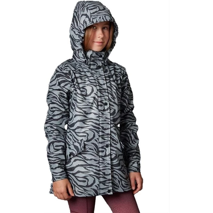 2022 Mountain Horse Junior Drops Rain Coat 0335201CDag - Black / Grey 5 2022 Mountain Horse Junior Drops Rain Coat 0335201CDag - Black / Grey - Image 3