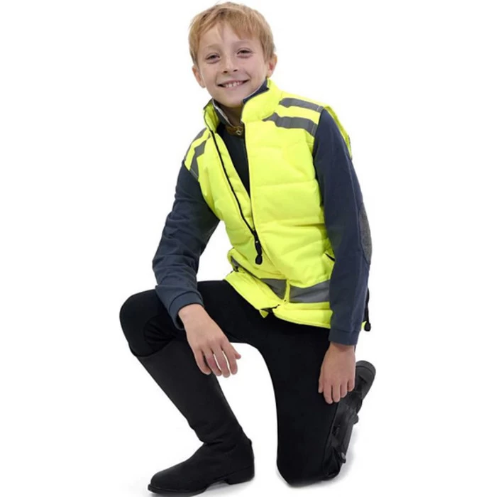 2022 Equisafety Child Reflective Quilted Gilet CHQUILTG - Yellow 4 2022 Equisafety Child Reflective Quilted Gilet CHQUILTG - Yellow - Image 2