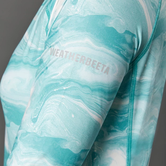 2022 Weatherbeeta Womens Ruby Printed Long Sleeve Top 1009342023 - Turquoise Swirl 6 2022 Weatherbeeta Womens Ruby Printed Long Sleeve Top 1009342023 - Turquoise Swirl - Image 4