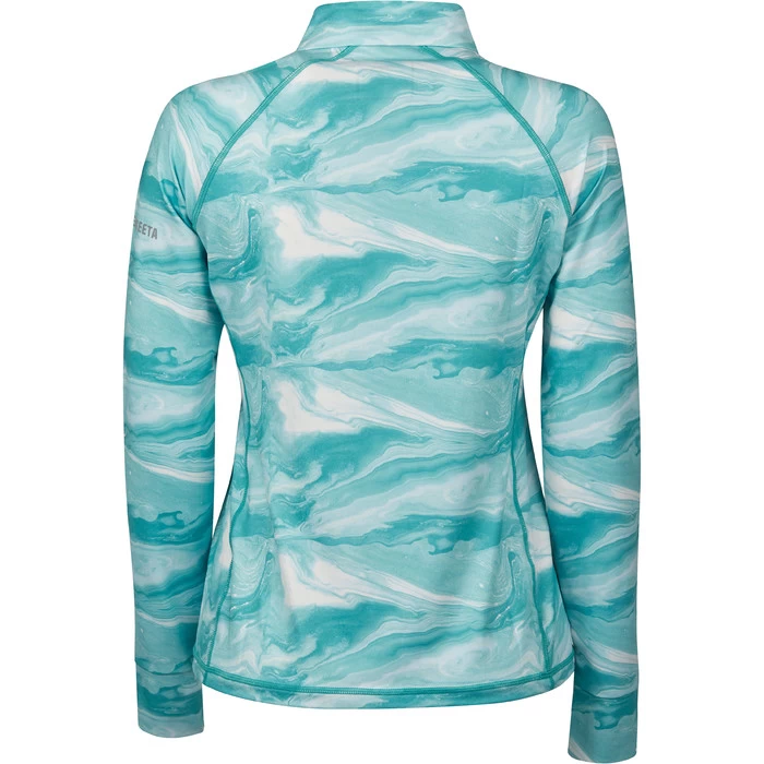 2022 Weatherbeeta Womens Ruby Printed Long Sleeve Top 1009342023 - Turquoise Swirl 4 2022 Weatherbeeta Womens Ruby Printed Long Sleeve Top 1009342023 - Turquoise Swirl - Image 2