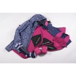 2022 Dublin Womens Power Tech Colour Block Full Grip Training Tights 1004091025 - Red Violet -Equestrian Clothing Store 4603 SS22 Blueberry RedViolet WB Prime DB Apparel Flatlay.700x700