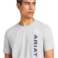 2022 Ariat Mens Vertical Logo Short Sleeve T-Shirt 10039193 - Heather Grey -Equestrian Clothing Store 4688 202220Ariat20Mens20Vertical20Logo20Short20Sleeve20T Shirt201003919320 20Heather20Grey4.700x700
