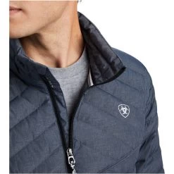 2022 Ariat Mens Ideal Down Jacket 10041243 - Charcoal Heather -Equestrian Clothing Store 4719 F22 MNS ENGL 10041243 detail01.700x700