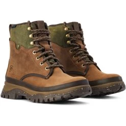 2022 Ariat Womens Moresby Waterproof Boots 10042409 -Oily Distressed Brown / Olive -Equestrian Clothing Store 4773 F22 WMS ENGL 10042409 pair.700x700