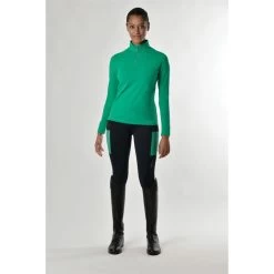 2022 Dublin Womens Giana 1/4 Zip Base Layer Long Sleeve Top 1010948010 - Emerald -Equestrian Clothing Store 4950 1010948000 EMERALD Giana LS OM Image Null Hero.700x700
