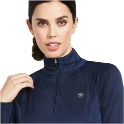 2022 Ariat Womens Sunstopper 2.0 1/4 Zip Baselayer Top & FREE Team Cap Bundle - Team / Navy -Equestrian Clothing Store 5215 1598 202220Ariat20Womens20Sunstopper202.0201420Zip20Base20Layer20Top201003935320 20Navy20Close20Up202.2000x2000.700x700