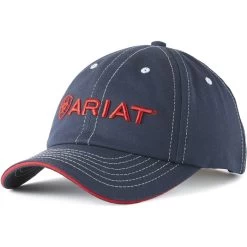 2022 Ariat Womens Sunstopper 2.0 1/4 Zip Baselayer Top & FREE Team Cap Bundle - Team / Navy -Equestrian Clothing Store 5215 Ariat20Team20Cap20II20Navy20Red.2000x2000.700x700