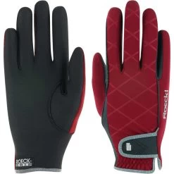 2022 Roeckl Womens Julia Riding Gloves 302500 - Syrah -Equestrian Clothing Store 5427 roeckl julia gloves red 02.700x700