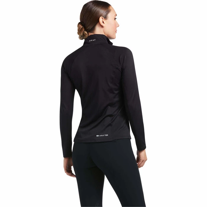 2023 Ariat Womens Sunstopper 2.0 1/4 Zip Baselayer 10030429 - Black Colour Black 4 2023 Ariat Womens Sunstopper 2.0 1/4 Zip Baselayer 10030429 - Black Colour Black - Image 2