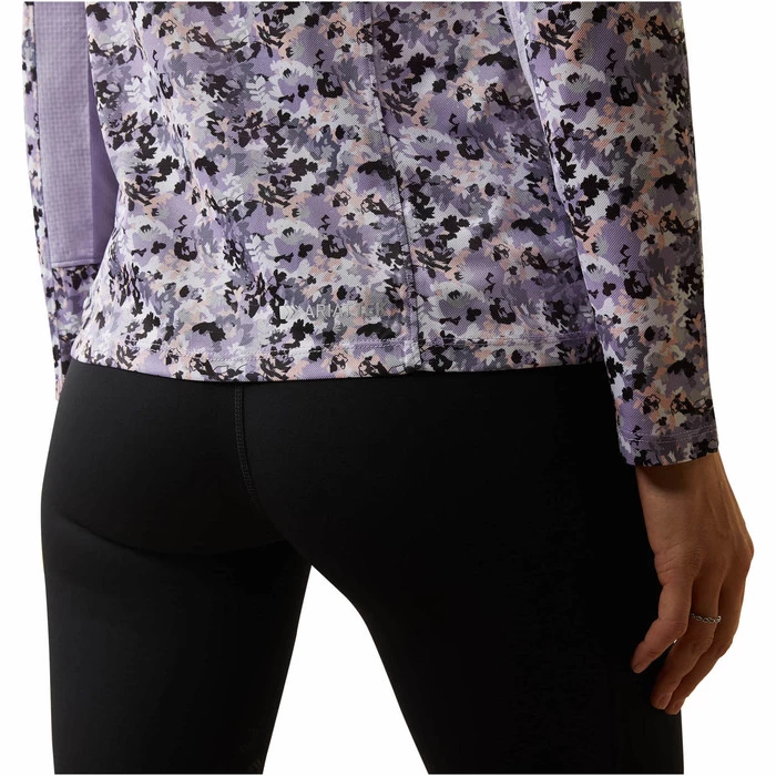2023 Ariat Womens Sunstopper 2.0 1/4 Zip Baselayer 10030429 - Grey Camo Floral Colour Grey Camo Floral 6 2023 Ariat Womens Sunstopper 2.0 1/4 Zip Baselayer 10030429 - Grey Camo Floral Colour Grey Camo Floral - Image 4